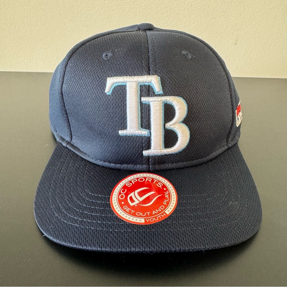 Youth OC Sports MLB Baseball Tampa Bay Rays Devil Rays Navy Blue Adjustable Hat